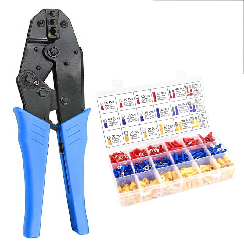 HS-30J crimping tool set terminal crimping pilers electrician tools 0.5-6.0mm² Europe style plier with terminal box: HS-30J 700pcs