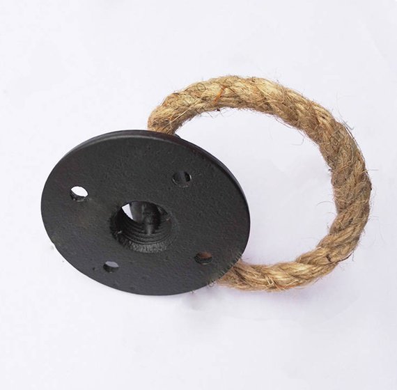 1.26 '' vintage ringskuffer knopper hamp reb sort bronze garderobe skab trækskab knapper håndtere møbler hardware