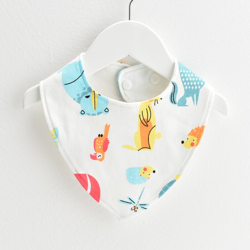 Slabbers Driehoek Dubbele Katoen Slabbetjes Cartoon Print Speeksel Handdoek Baby Burp Doek Baby Jongens Meisjes Voeden Schort Bandana Slabbetjes: c