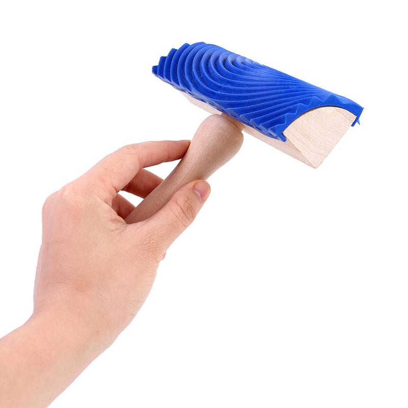 Manche en bois Imitation bois Grain pinceau pour papier peint liquide outil de décoration