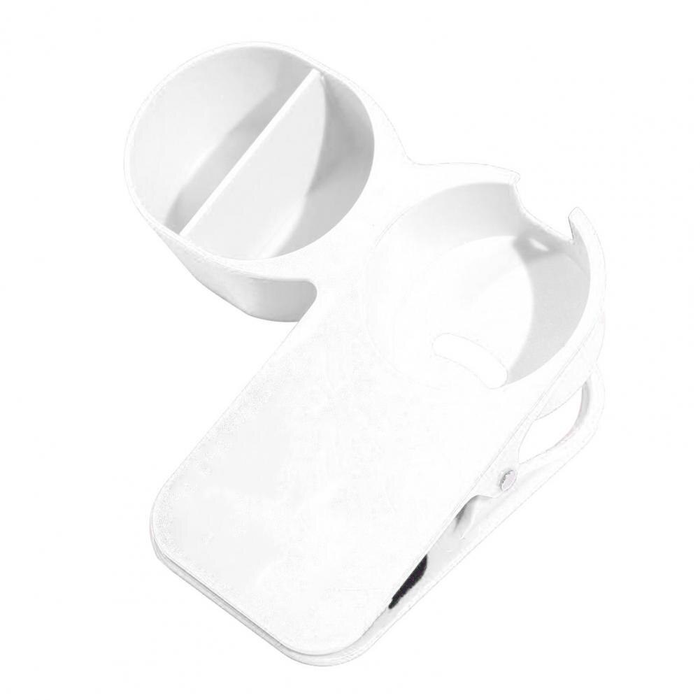 Convenient Bottle Stand Clamp Adjustable with Storage Case Flexible Office Storage Cup Holder Clip: White