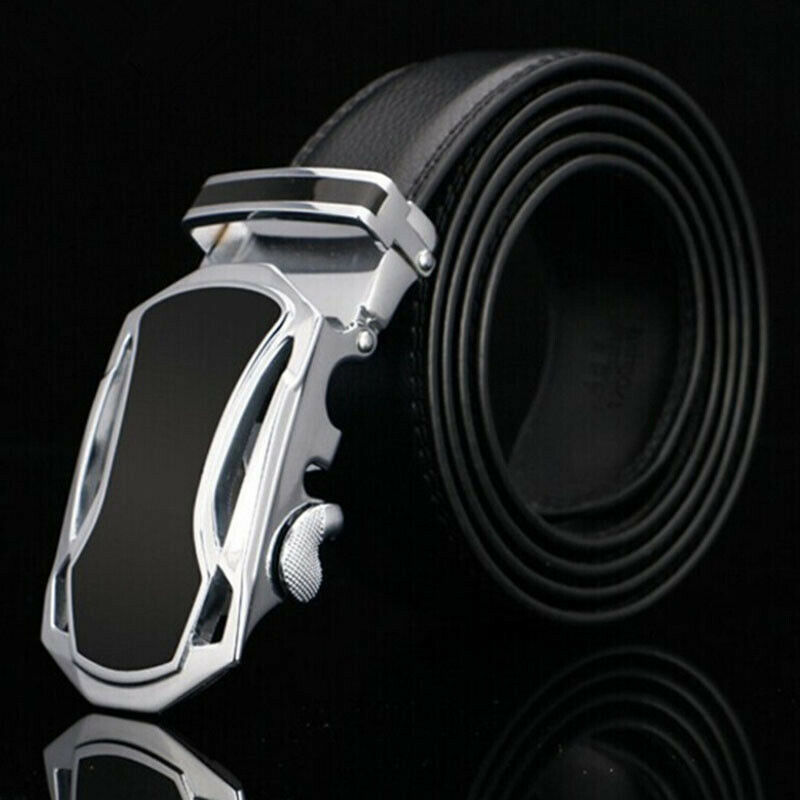 Men's Business Formal Belts Solid 3.5 X 115 CM Waist Belt Waistband Buckle Belt Faux Leather Waist Belt