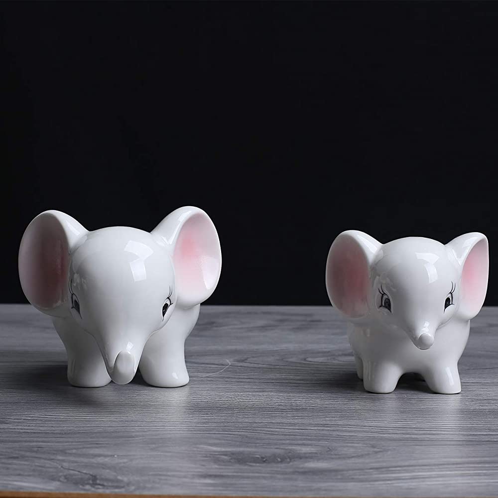 Elephant Plant Cute Elephant Flower Pot Modern White Ceramic Succulent Planter Pots Tiny Flower Plant Containers Animal Decor