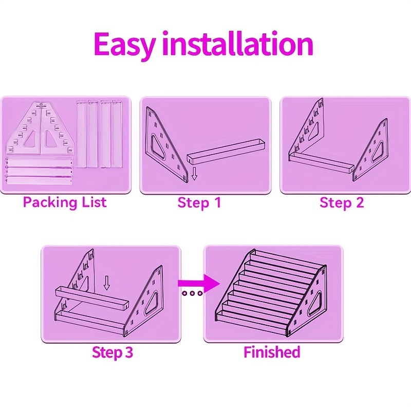 1pc 7- vånings akryl nagellackshållare, bänkställ för färger, eteriska oljor, smink, genomskinlig förvaringshållare