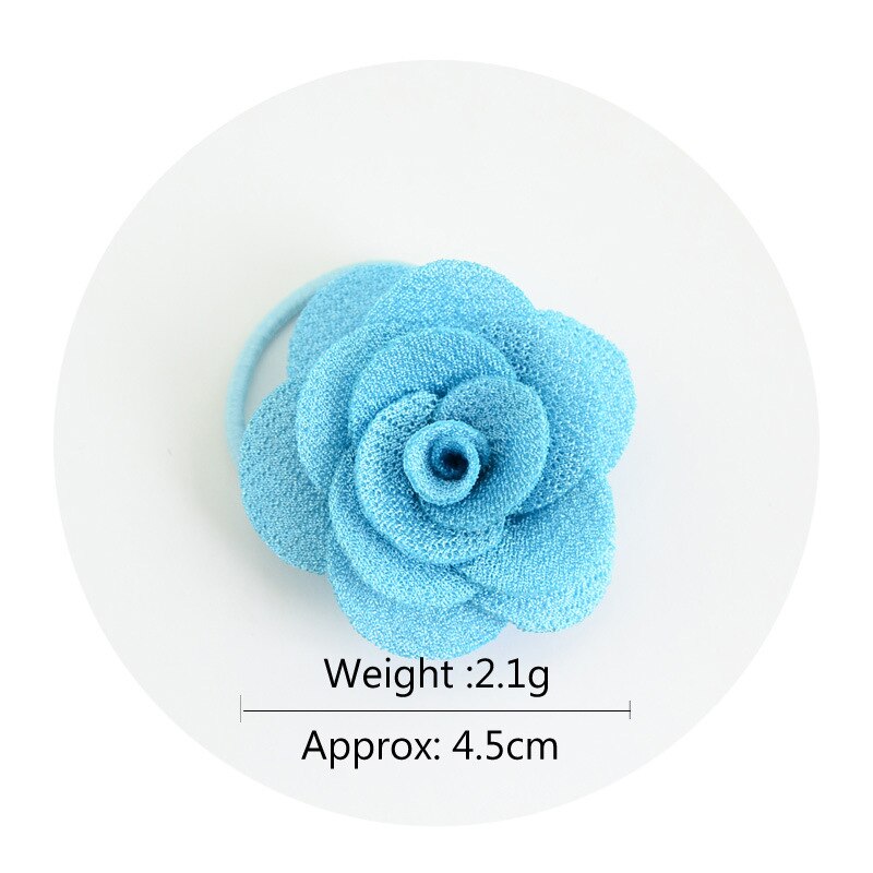 Women Big Rose Flower Elastic Hair Ring Girls Hair Bands Elastic Hair Rubber Bands Hair Accessories For Baby Girl Bebe