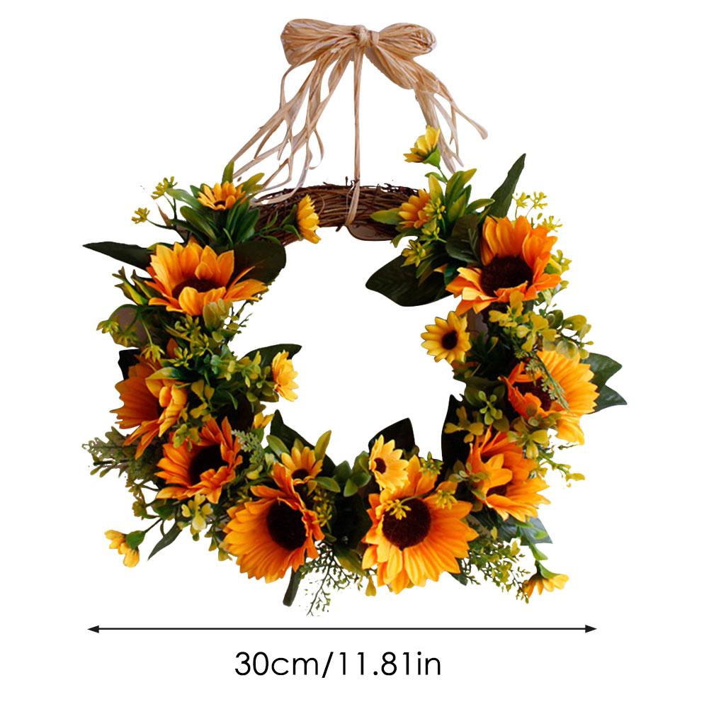Krans dør høstkrans jul takksigelse krans vindu restaurant hjem lønneblad dekorasjon ornamenter anheng: E 30cm