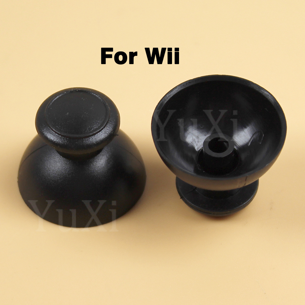 Capuchons de poignée de Joystick analogique 3D pour Wii U, 2 pièces, boutons pour nintendo WII WIIU, touches de manette de jeu, pièces de rechange: Marron