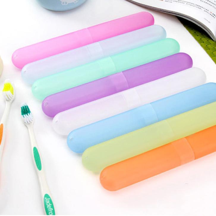 Caja de cepillo de dientes portátil de viaje, contenedor de plástico para cepillo de dientes, cubierta de plástico para tubo, última , 1 ud.