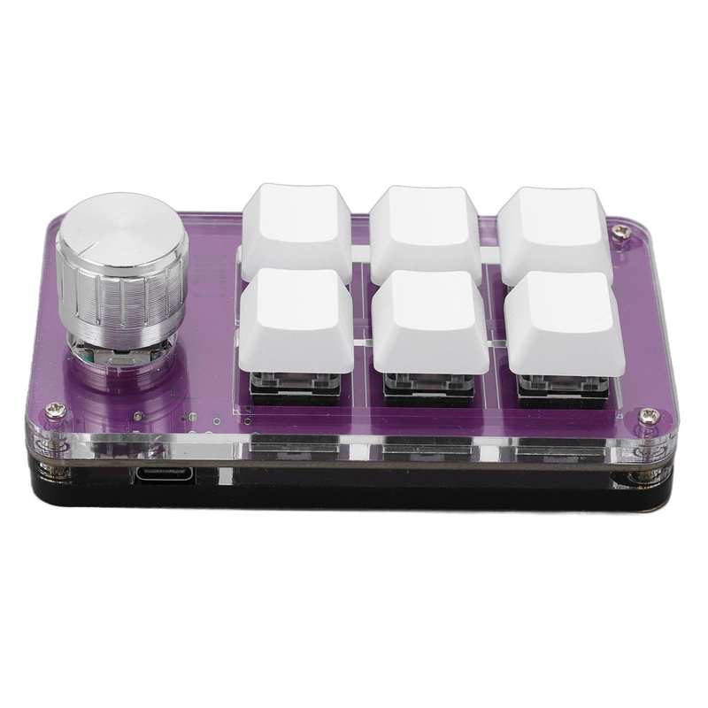Mini Keypad One Handed Mechanical Keyboard Multifunction with Knob for Laboratory for Games for Office
