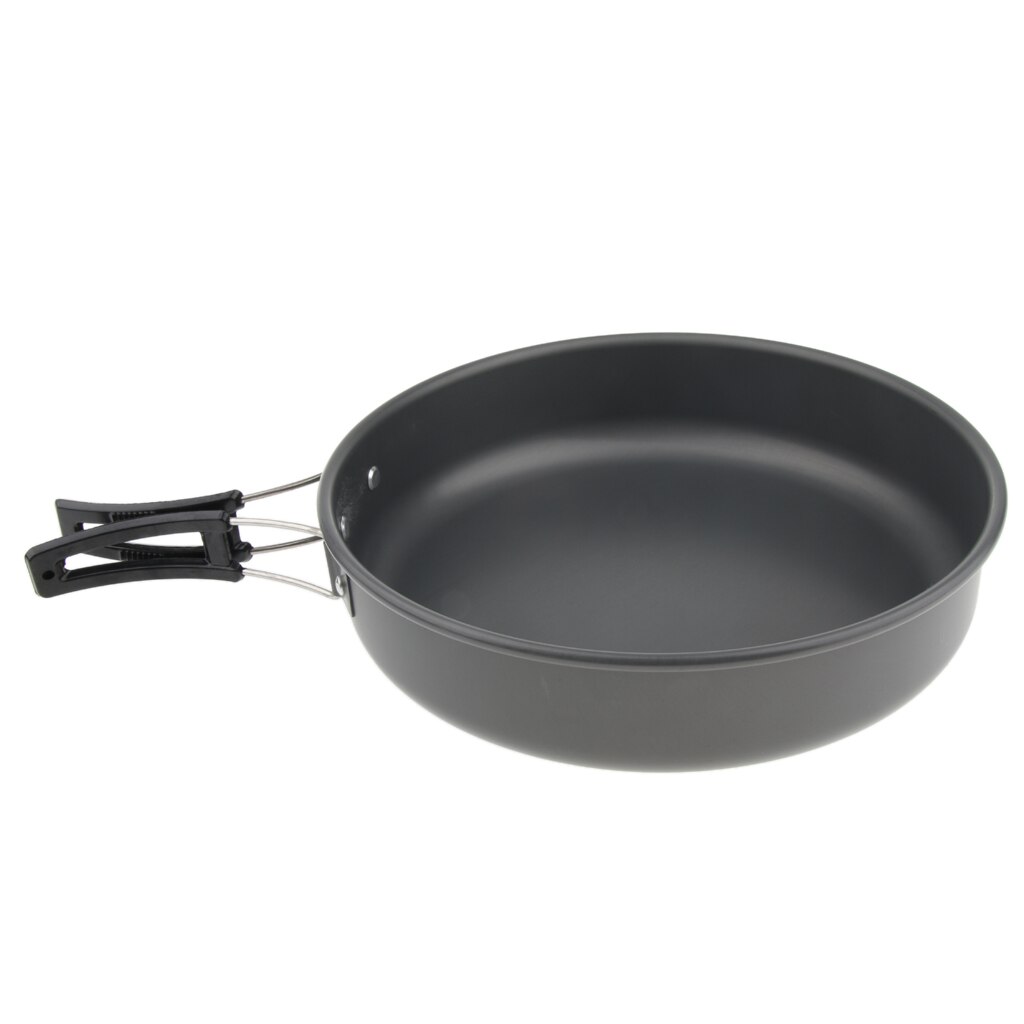 22cm Aluminum Camping Frying Pan Picnic Cooking Pot Cookware