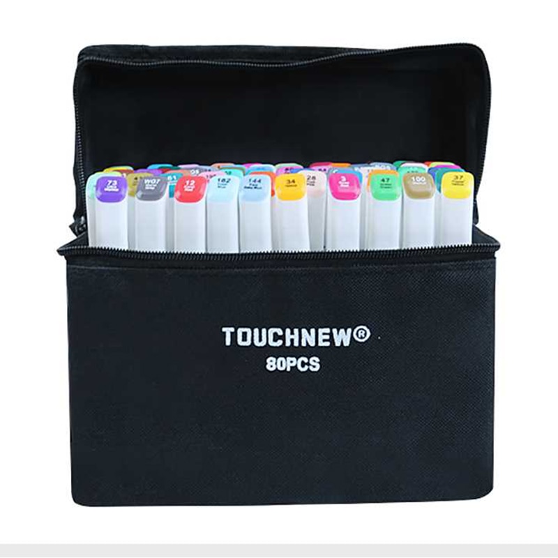 TOUCHNEW (T7) 30/40/60/80/168 colores juego de marcadores artísticos a base de Alcohol rotulador para bocetos pluma Fineliner para dibujar Manga suministros de oficina