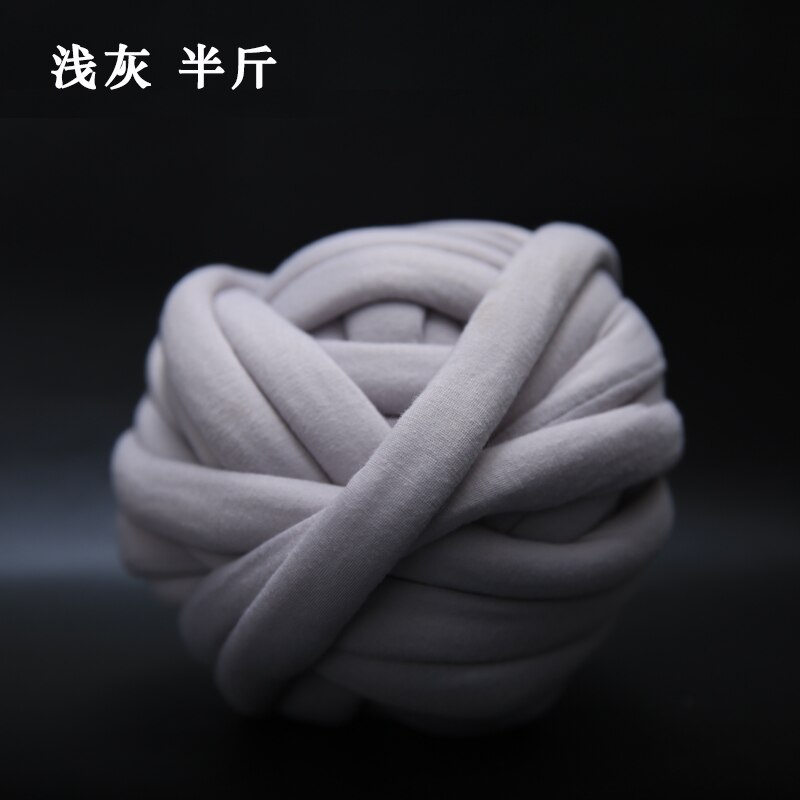 Super Grof Wol Gevulde Katoen Kern Garen Diy Hand-Gebreide Deken Materiaal Merino Wol Alternatieve Huisdier Vriendelijke 500G: Light gray / 250g