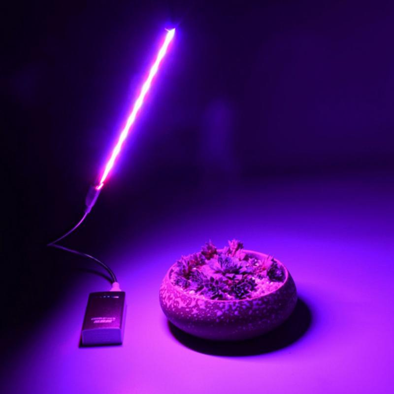 Vokse lampe ledet usb full spekter  dc 5v 2.5w egnet hjemmekontor innendørs unge planter som imiterer sollys ir uv voksende fytolys