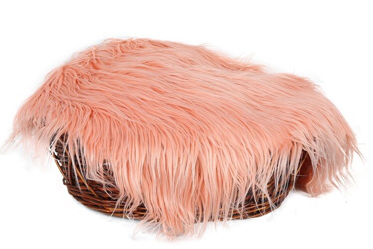Wrap Blanket for Infant Photography Photo Blanket Background Faux Fur Backdrop Rug Solid Photo Prop for Kids Baby 50x60cm: 4