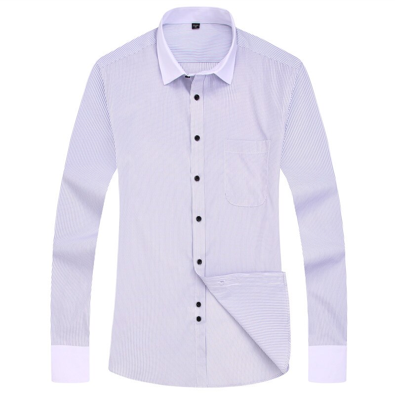 ORINERY Autumn Striped Long Sleeve Men Shirt Business Camisa Masculina Brand Clothing Size S-8XL