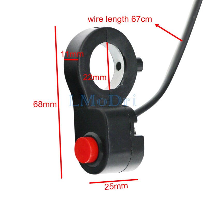 Lmodri motorcykelkontakt hornstarter dræbeknap e-cykelmotor enkeltafbrydere 7/8 " styr universal