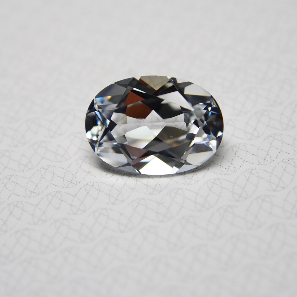 Oval cut 14*10mm 2 Piece /alot 7.8 carat hight laboratory White sapphire Loose Gemstone for ring earring making