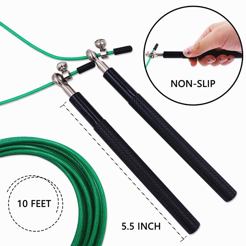Speed Jump Rope Training Double Unders Bearing Skipping Rope for Boxing MMA Crossfit Fitness Home Gym Workout Equipments