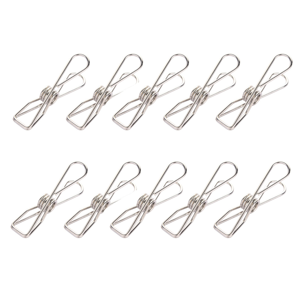 Stainless Steel Binder clip Multi-purpose Sturdy Utility CLips Sock Pins for Clip Clothes