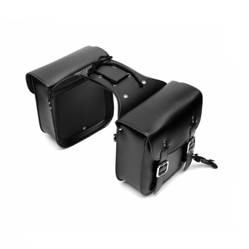 Motorcycle Waterproof Bag Motorcycle Saddle Bags Pu Leather Motorbike Side Tool Bag Out Door Luggage for Sportster XL 883 1200: G black pair