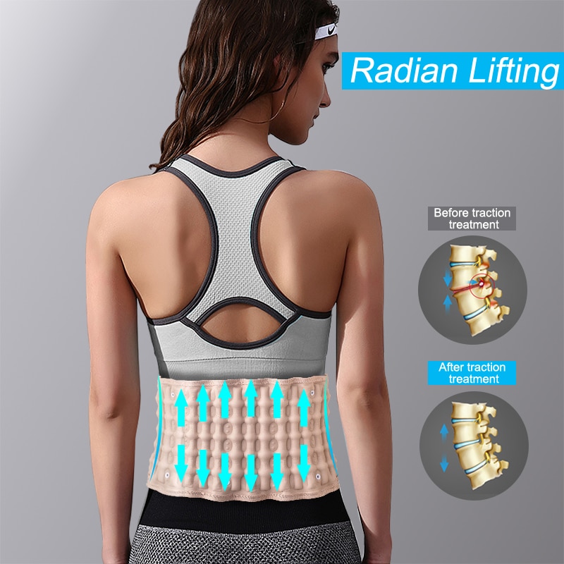 Spinal Air Lendensteun Terug Relief Riem Lumbale Opblaasbare Tractie Riem Taille Ondersteuning Protector Belt Pain Relief Massager