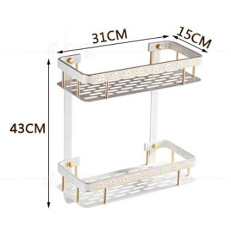 TOCAVE Wandmontage Handdoekenrek Dubbele Staaf, Zwarte Antieke Handdoekstang Euro Messing Handdoekhouder Voor Badkamer Keuken Huisdecor Gouden Kleur Rosegoud