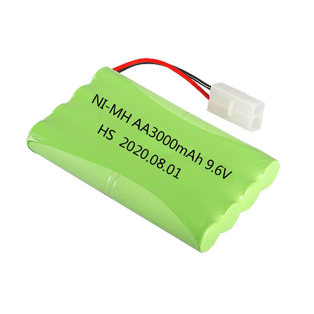 Batería de Ni-MH de 9,6 V para juguetes a control remoto, juguete eléctrico para instalaciones de seguridad, AA, 9,6 V, batería recargable de 3000 mah