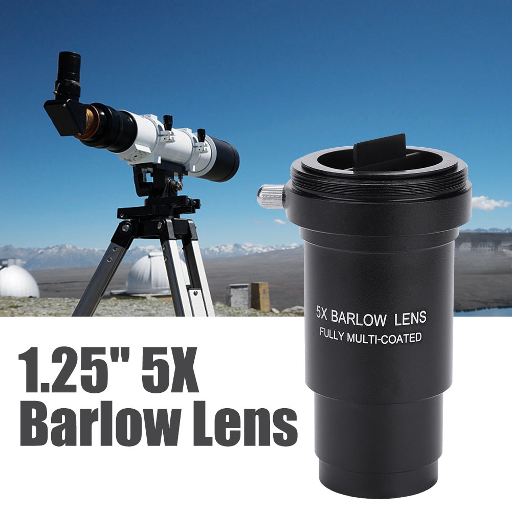 Multi-Coated 5X Barlow Lens M42 Thread Barlow Lens For 31.7mm Telescopes Eyepiece Camera Accessories