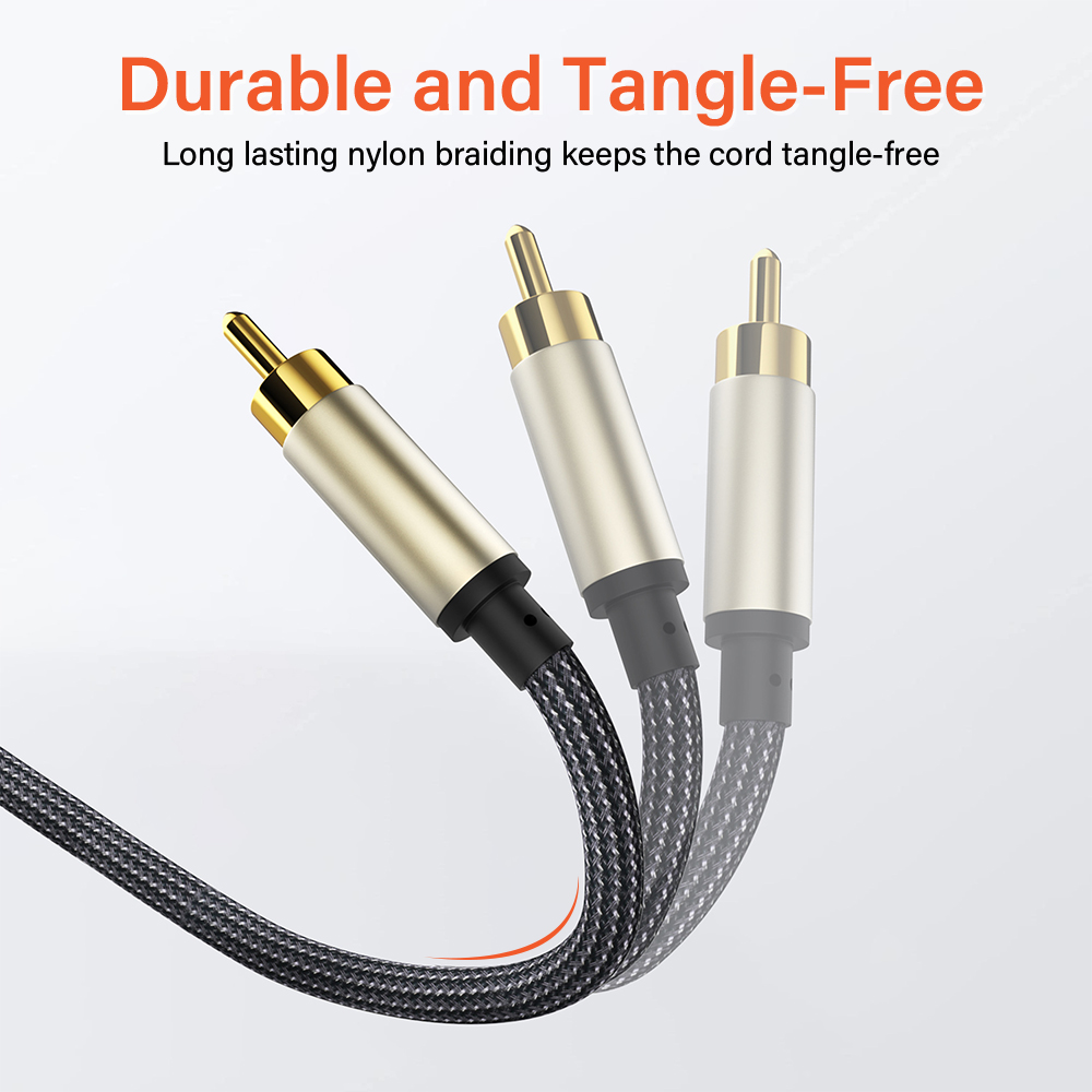 Gold Plated Digital Audio RCA Cable Premium Stereo RCA to RCA Coaxial SPDIF Cable Male Speaker Hifi Subwoofer Cable AV 0.5m 5m