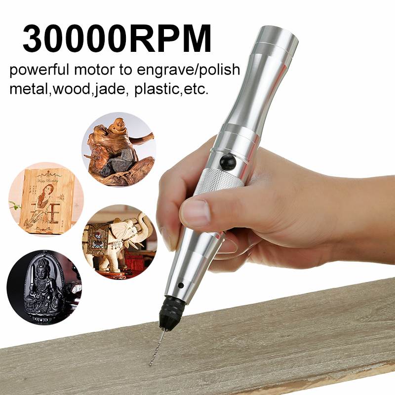 30000 tr/min Mini sans fil électrique meuleuse stylo bijoux gravure stylo ponceuse polisseuse bricolage sculpture Rechargeable graveur