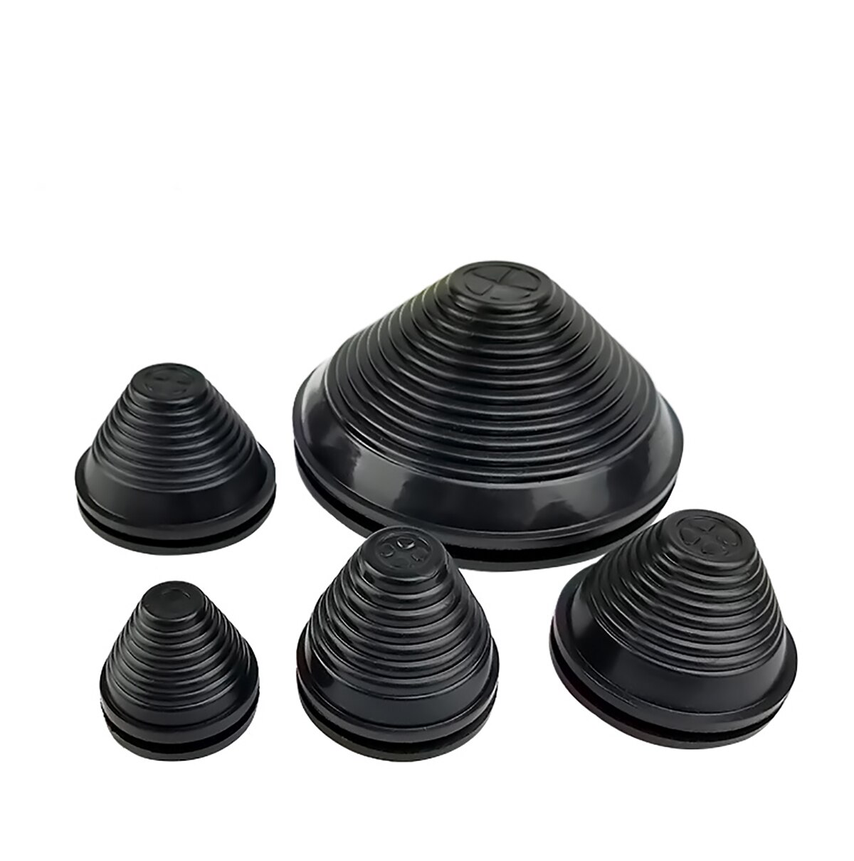 1/2pcs Black Tapered Rubber Wiring Grommets Gasket Electric Box Cable Protector Dust Plug 12/25/30/35/40/50/60/70/80/90-130mm