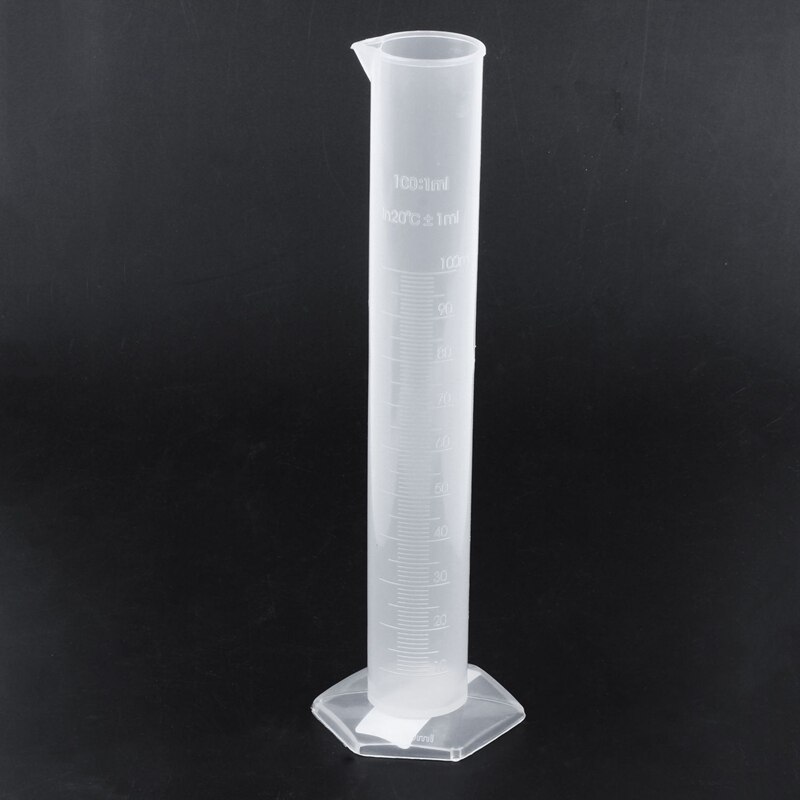 1 Pcs Chemistry Set Measuring Tool Plastic Graduated Cylinder 100ML & 1 Pcs 50 Ml Transparent Plastic Graduated Tube