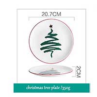 Boże narodzenie zastawa stołowa talerze ceramiczne i kubek bowsl robić kuchni naczynia kuchenne akcesoria kuchenne zestawy obiadowe talerze robić żywności: tree plate
