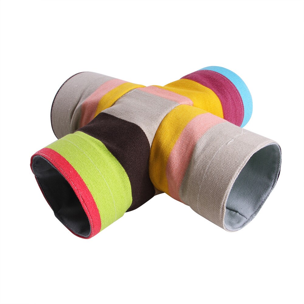 Rainbow Hamster Tunnel Squirrel Tunnel Tube Small Guinea Pig Hamster Collapsible Tunnel Channel Warm Small Pet Toy