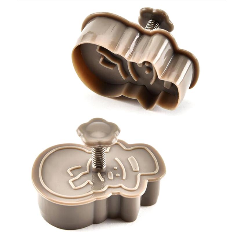 4 stk / sett  av 3d julekake kutt stykke modell fondant stempel kjøkken bakeri bakverk verktøy kake påske dekorasjon