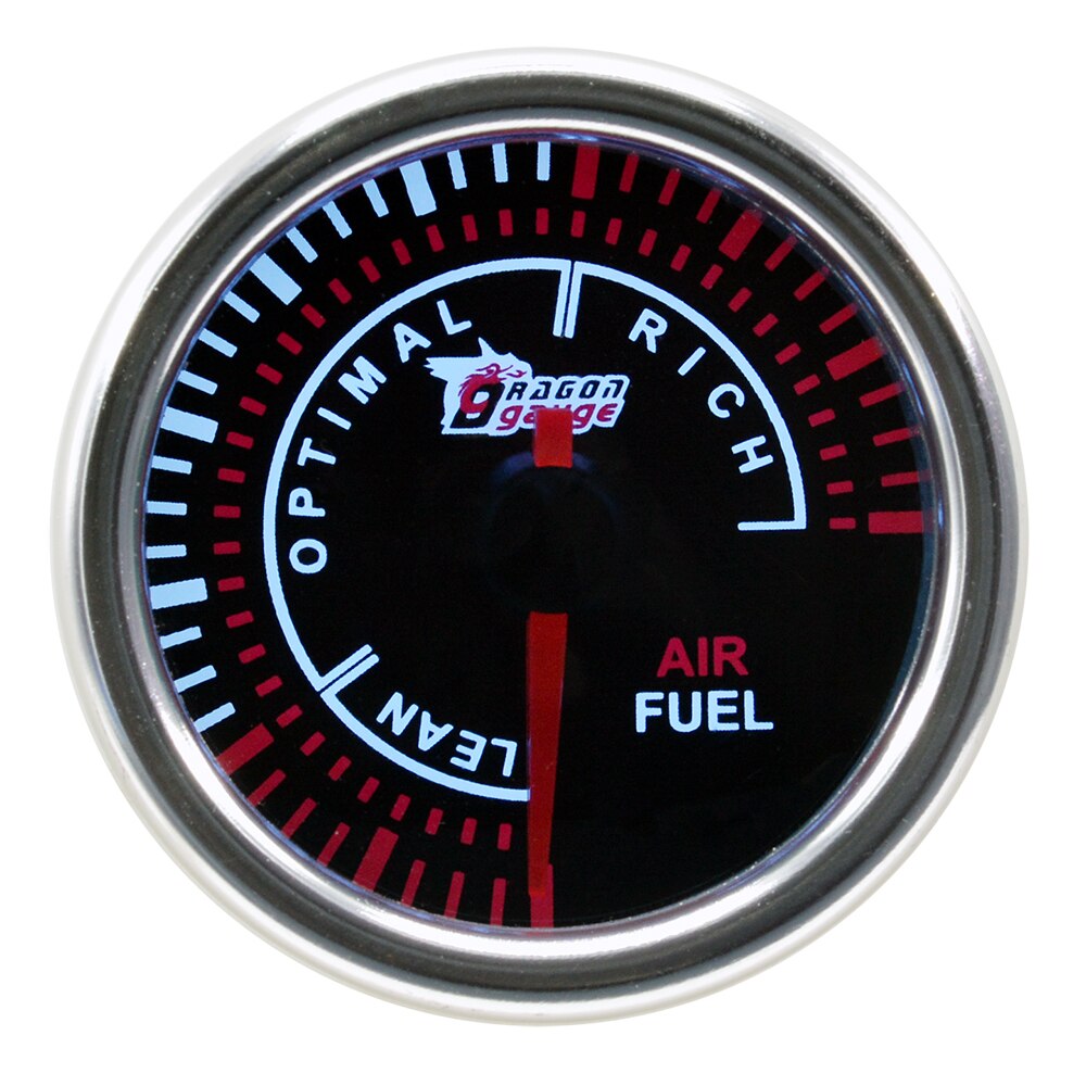 Dragon Gauge 52mm White Backlight Car Air Fuel Ratio Gauge Car Modification Ext Temp Gauge Oxygen O2 Sensor Narrow Band Meter: Gauge