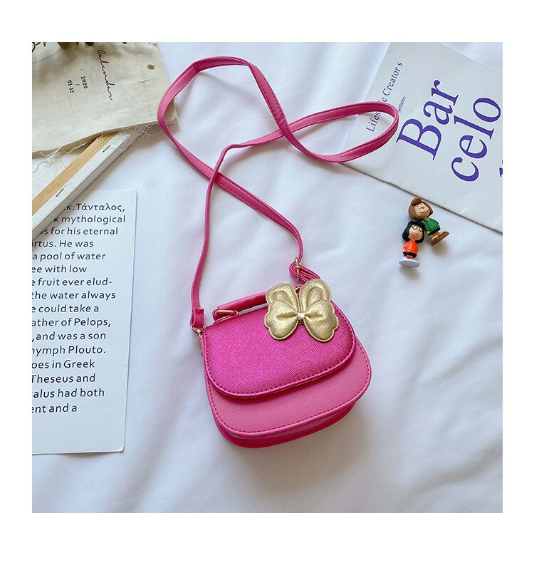 Kids Mini Purses and Handbags Mini Crossbody Cute Little Girl Small Coin Wallet Pouch Baby Girls Party Hand Bags Purse: rose