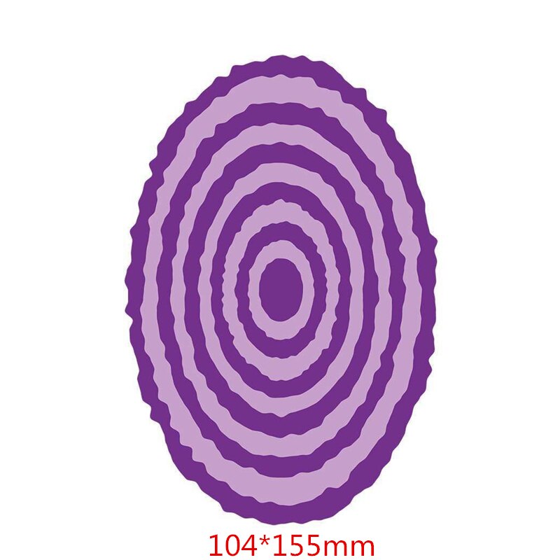 Nestet hjerte sirkel oval firkantet ramme sett metall skjærematriser til scrapbooking gjør-det-selv-album papirkort lage dekorasjon: H3721