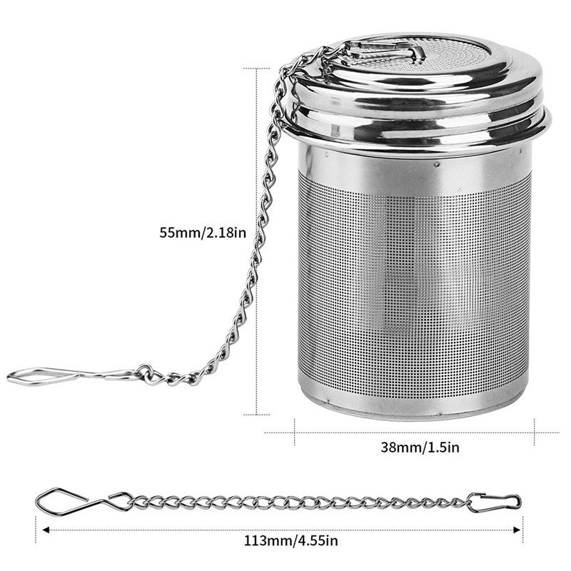 Infusor de té de acero inoxidable, difusor de hojas de té, colador de bola de condimentos de especias, tetera, filtro de café de malla fina, accesorios de cocina: Transparente