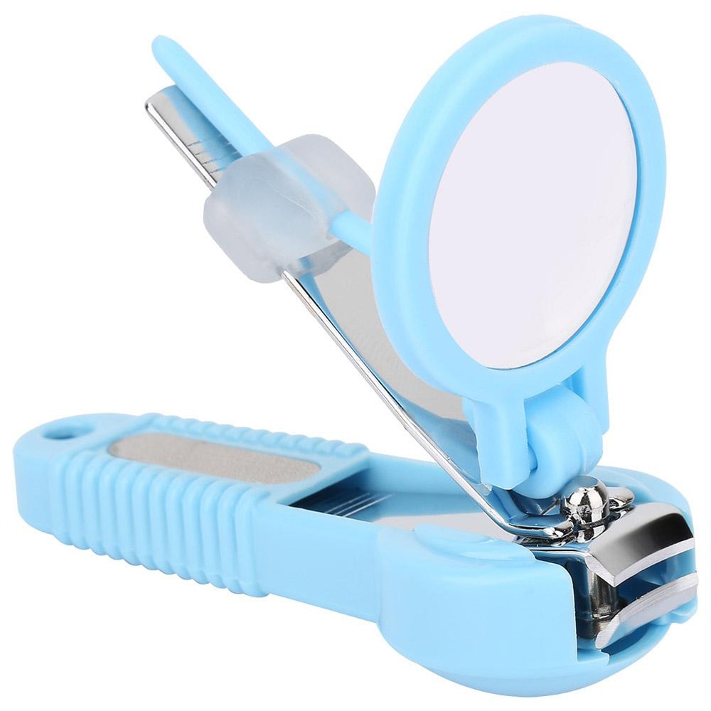 Soins des ongles bébé avec loupe, ciseaux à ongles, poche doigt orteil coupe-ongles coupe-ongles tondeuse outil de manucure enfants soins des ongles