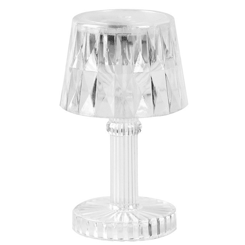 Lámpara LED de ambiente para mesita de noche en miniatura, lámpara de escritorio con batería de botón, suministros de iluminación para el hogar, decoración moderna: Verde claro