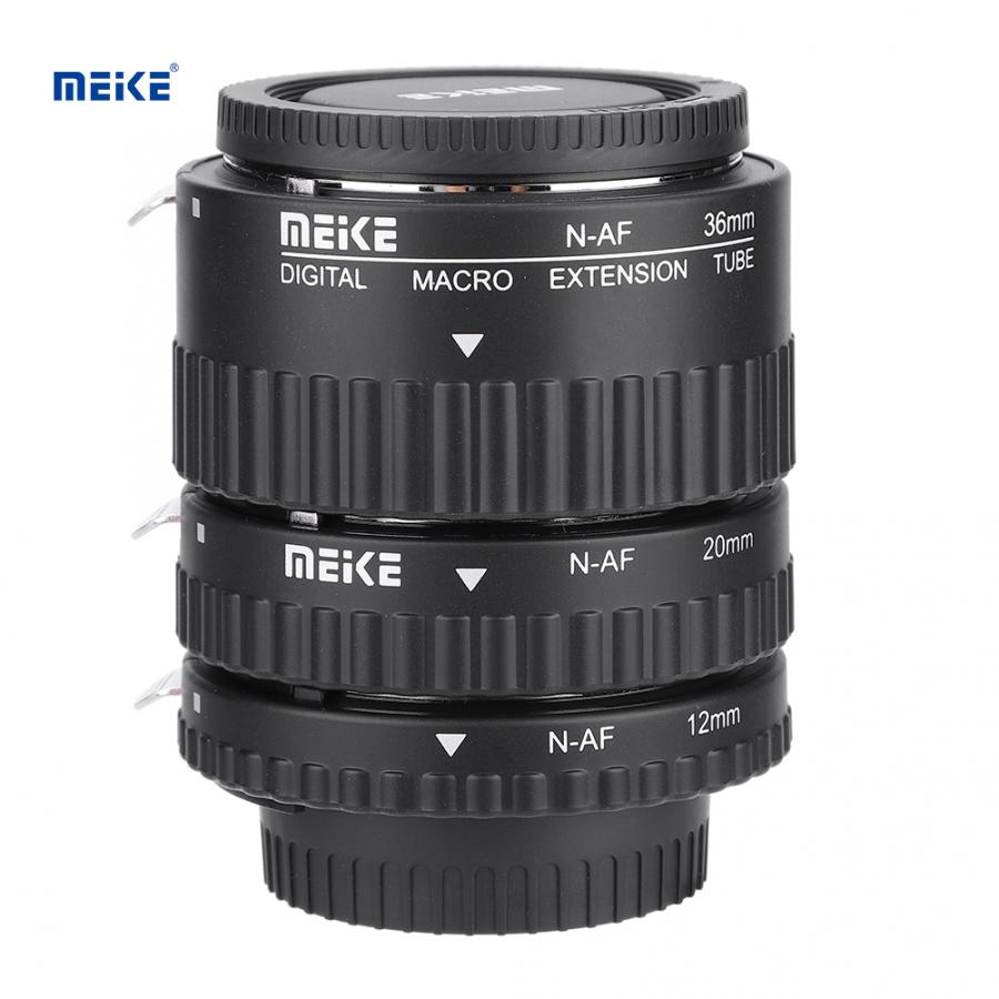 Meike Auto Focusing Macro Extension Lens Tube 12mm+20mm+36mm for Nikon F Mount DSLR macro ring camera len accessories