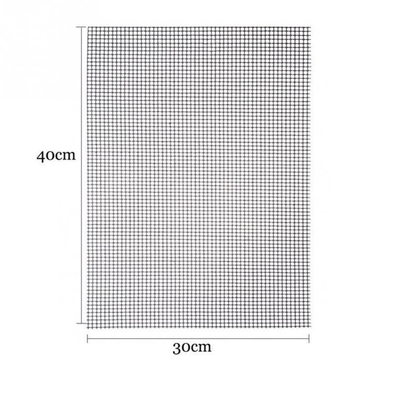 Parrilla de barbacoa PTFE de teflón de con 3 estilos, malla de sustitución de alambre, accesorios prácticos para cocinar al aire libre: Square 30x40cm