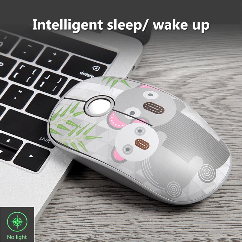 2.4G bezprzewodowa mysz 1000 DPI dziewczyny słodkie zwierzaki cicha mysz robić gier dla Macbook Lenovo ergonomiczna laptop komputer stancjonarny myszka gracz