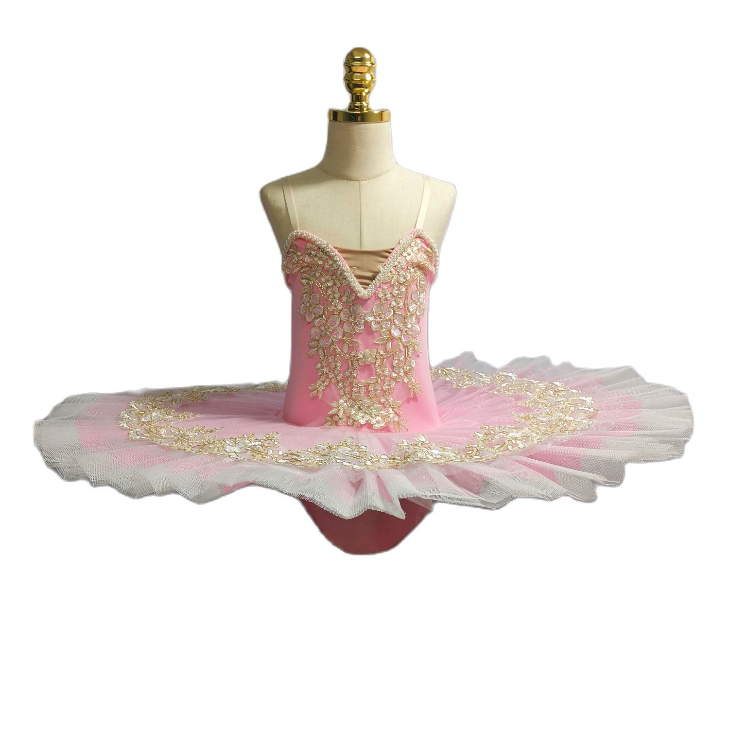 Ballet Tutu Skirt Pink Performance Costume For Princess White Swan Belly Dance Toddler Puff Skirt: M