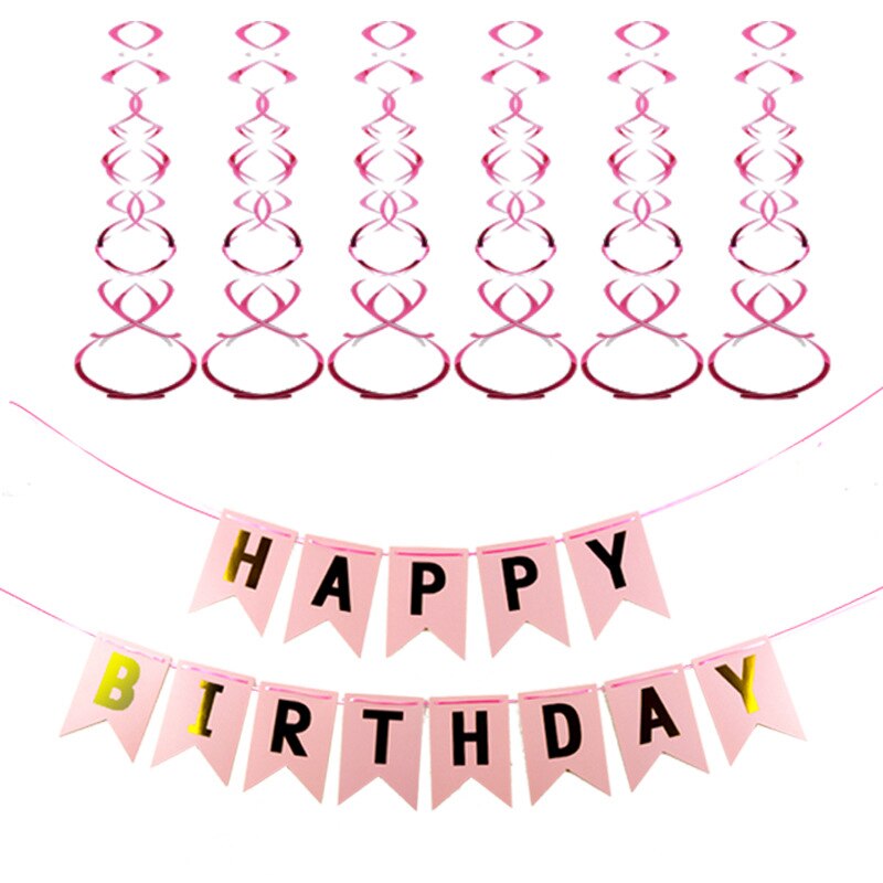 Birthday Party Suit Paper Flower Ball Letter Hanging Flag Birthday Party Arrangement 12-Inch Sequined Balloon