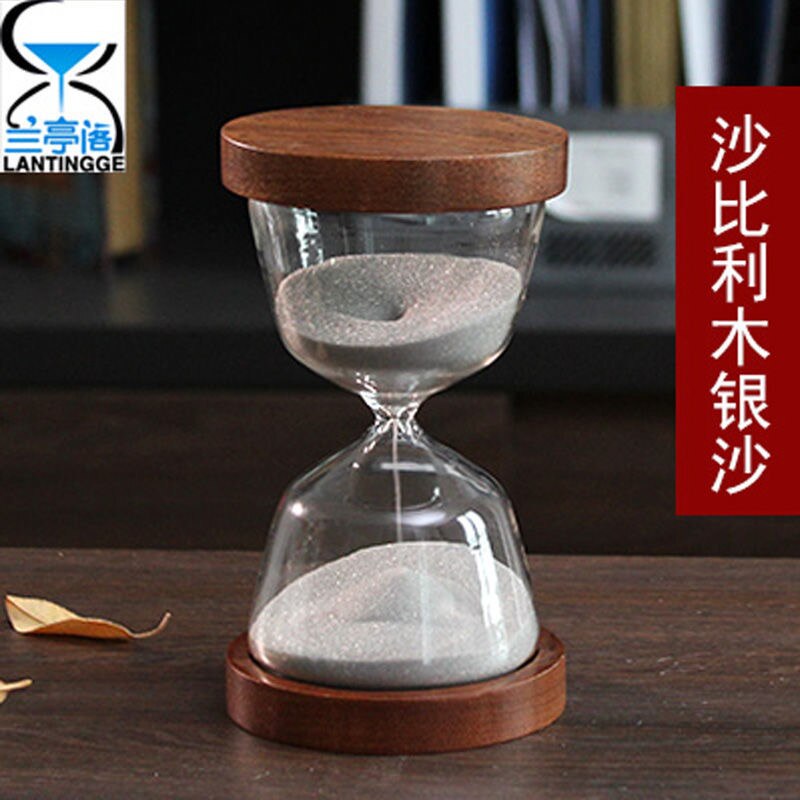 Sablier en bois et verre, 15 Minutes, horloge de sable, Style nordique, beau, , ornement de bureau, maison, pour enfants, minuterie de sable: Color F