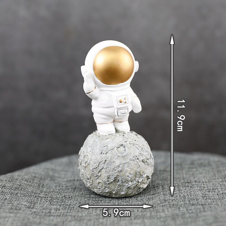 Universe Stars Rocket Astronaut Maan Gelukkige Verjaardag Brief Decoratie Cake Topper Dessert Voor Kinderen Dag Mooie: Astronauts planet A