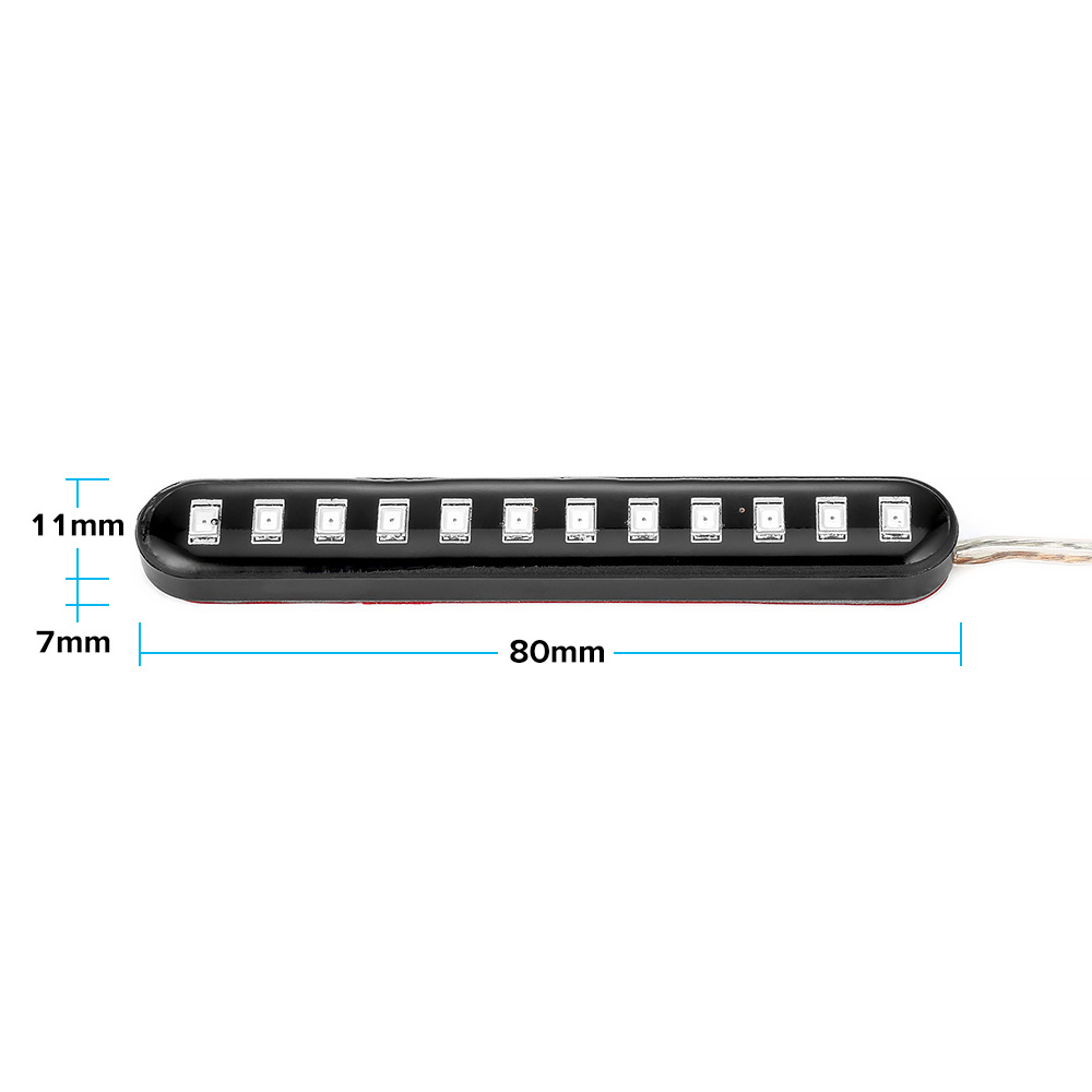 2pcs turn signals motorcycles clignotant moto led Signal Lights Sequential Water Flowing Mini Strips 12 Led flasher Lights