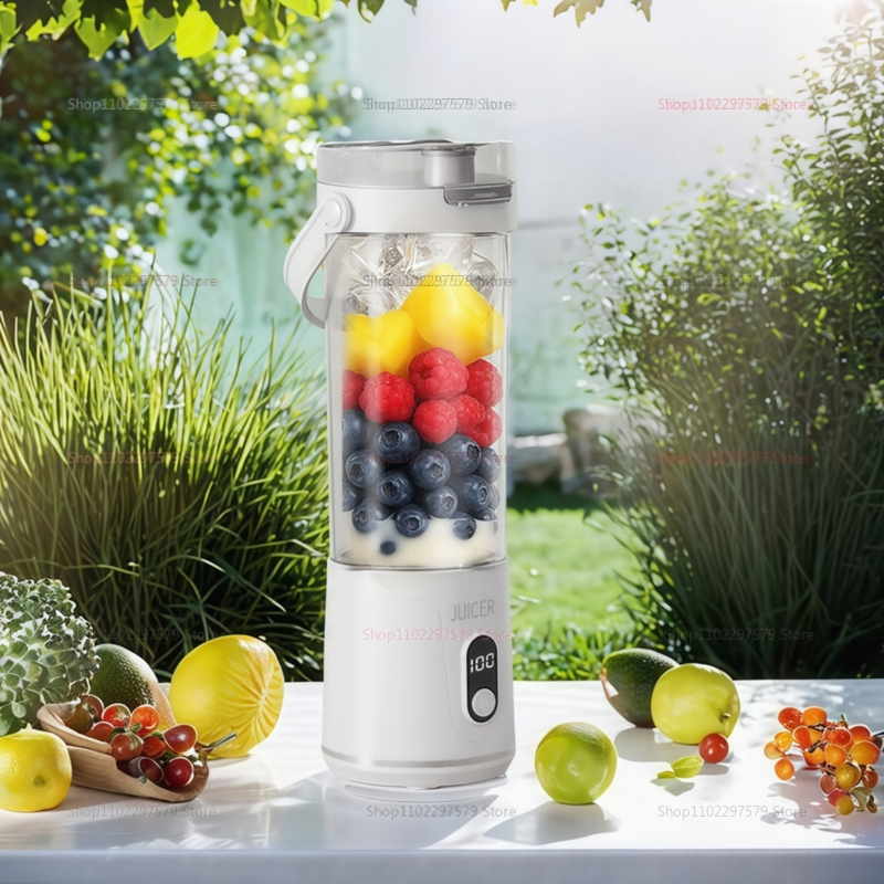 Portable Blender 600ML Household/outdoor Electric Juicer Rechargeable USB Smoothie Maker Personal Fruit Mixer for Fresh Fruit